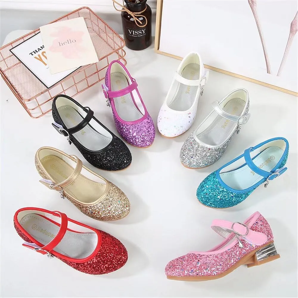 TN TANGNEST Girls Dress Shoes Low Heel Wedding Party Mary Jane Shoes Sparkly Princess Shoes