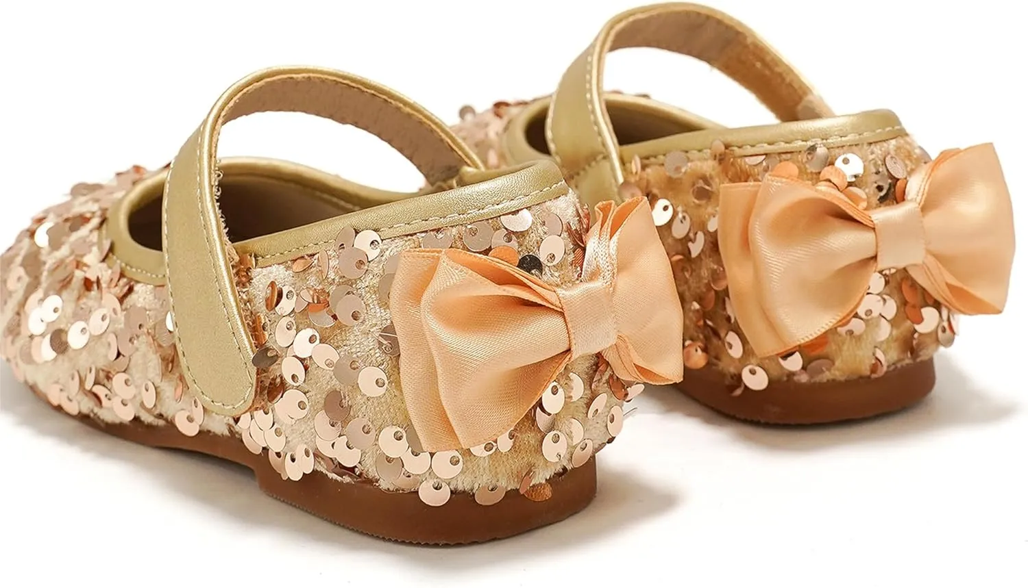 Toddler Girls Little Kid Ballet Sequin Ribbon Bows Flats Mary Jane Party Dress Shoes