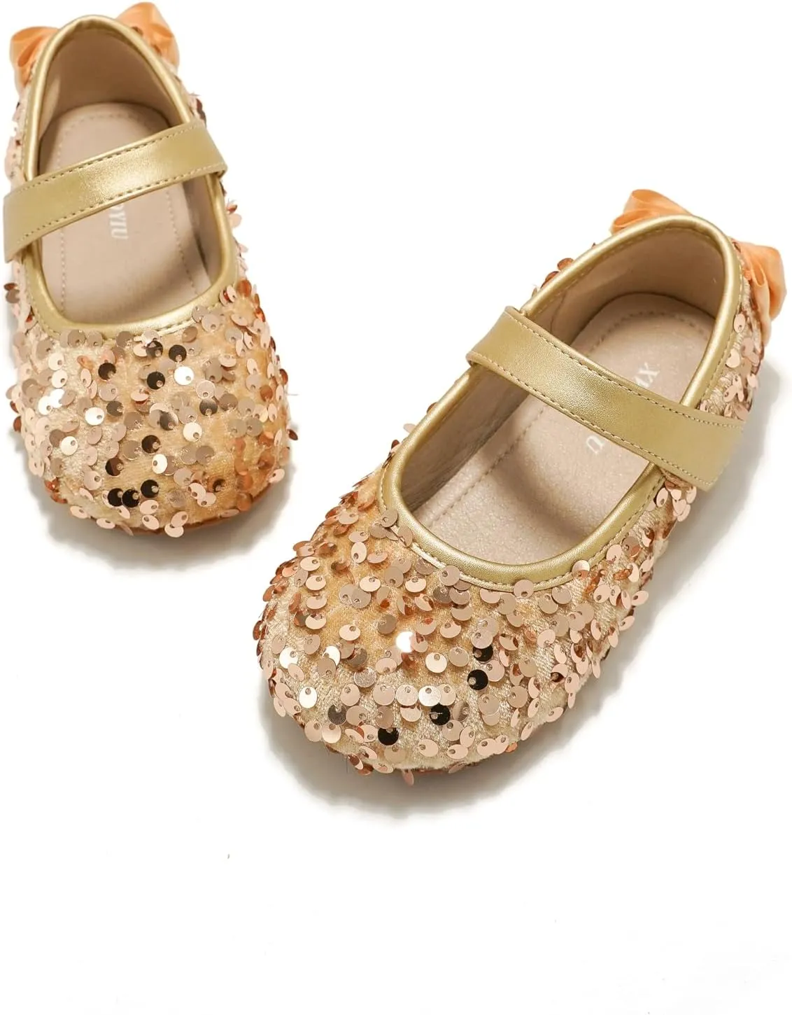 Toddler Girls Little Kid Ballet Sequin Ribbon Bows Flats Mary Jane Party Dress Shoes