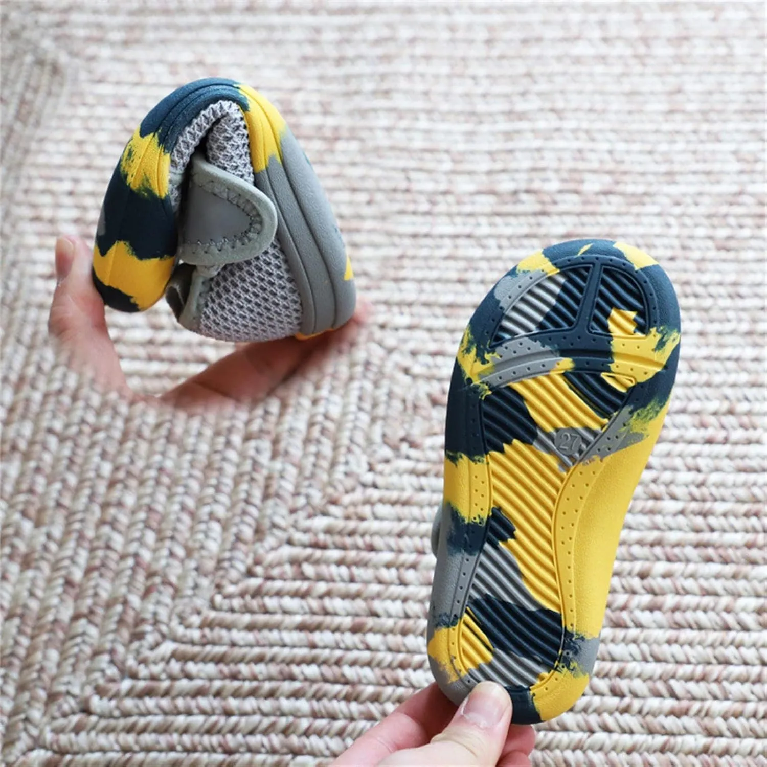 Toddler Sneaker Toddler Baby Boy Girl Shoes Breathable Shoes Baotou Mesh Baby Soft Sole Fashion Unisex Sneakers