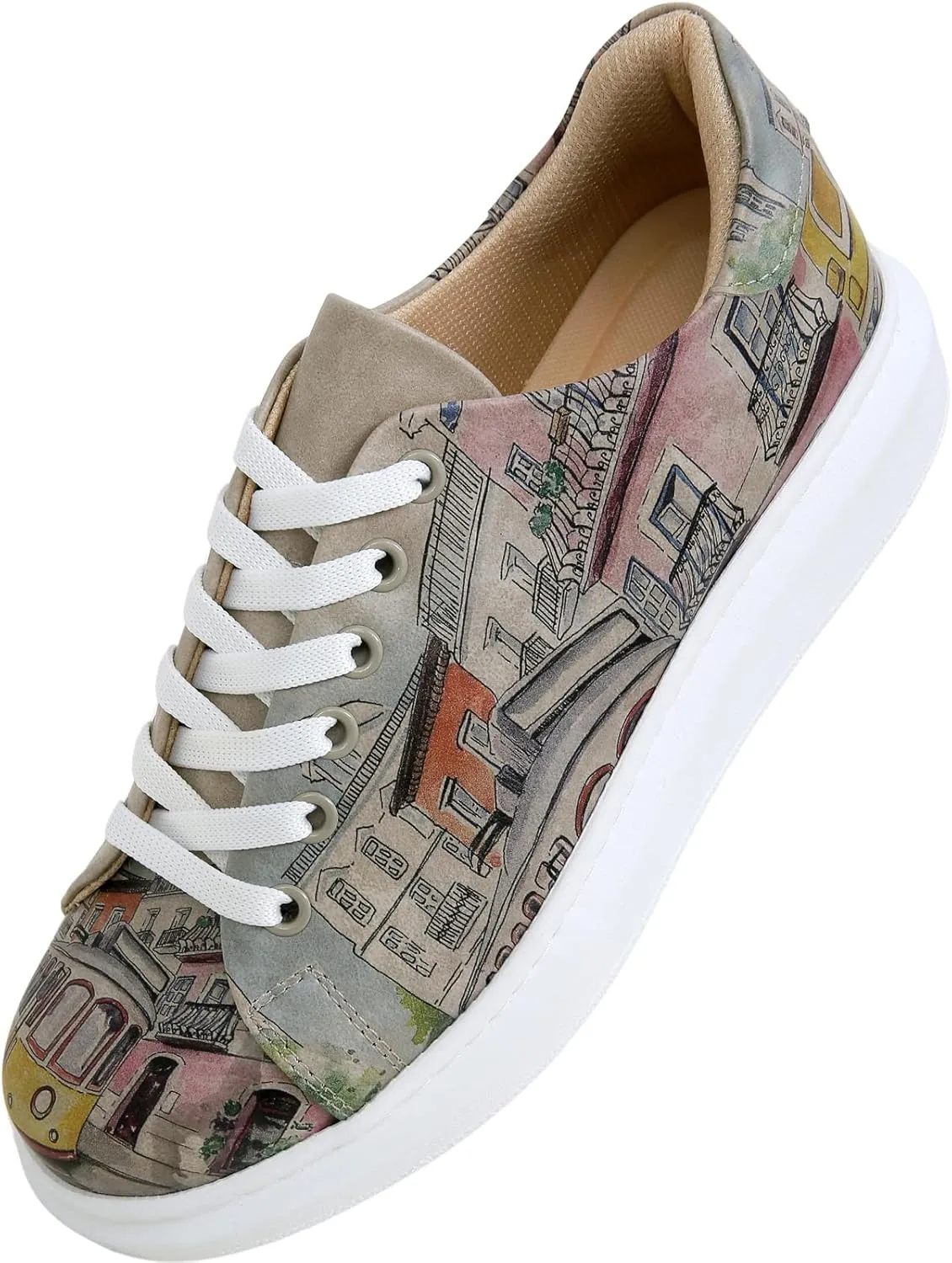 Wedge Platform Sneakers for Women - Handmade Vegan Leather, Unique Chunky Sneakers