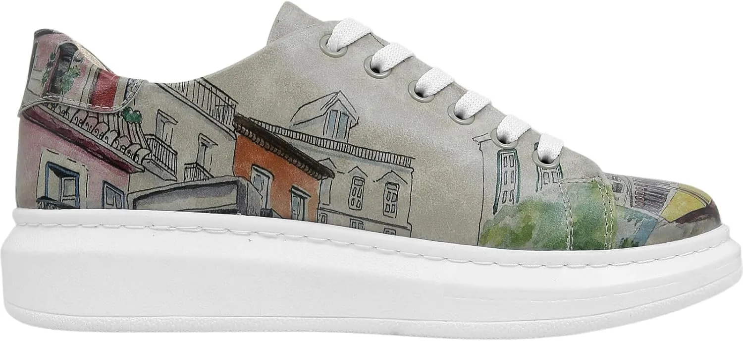 Wedge Platform Sneakers for Women - Handmade Vegan Leather, Unique Chunky Sneakers