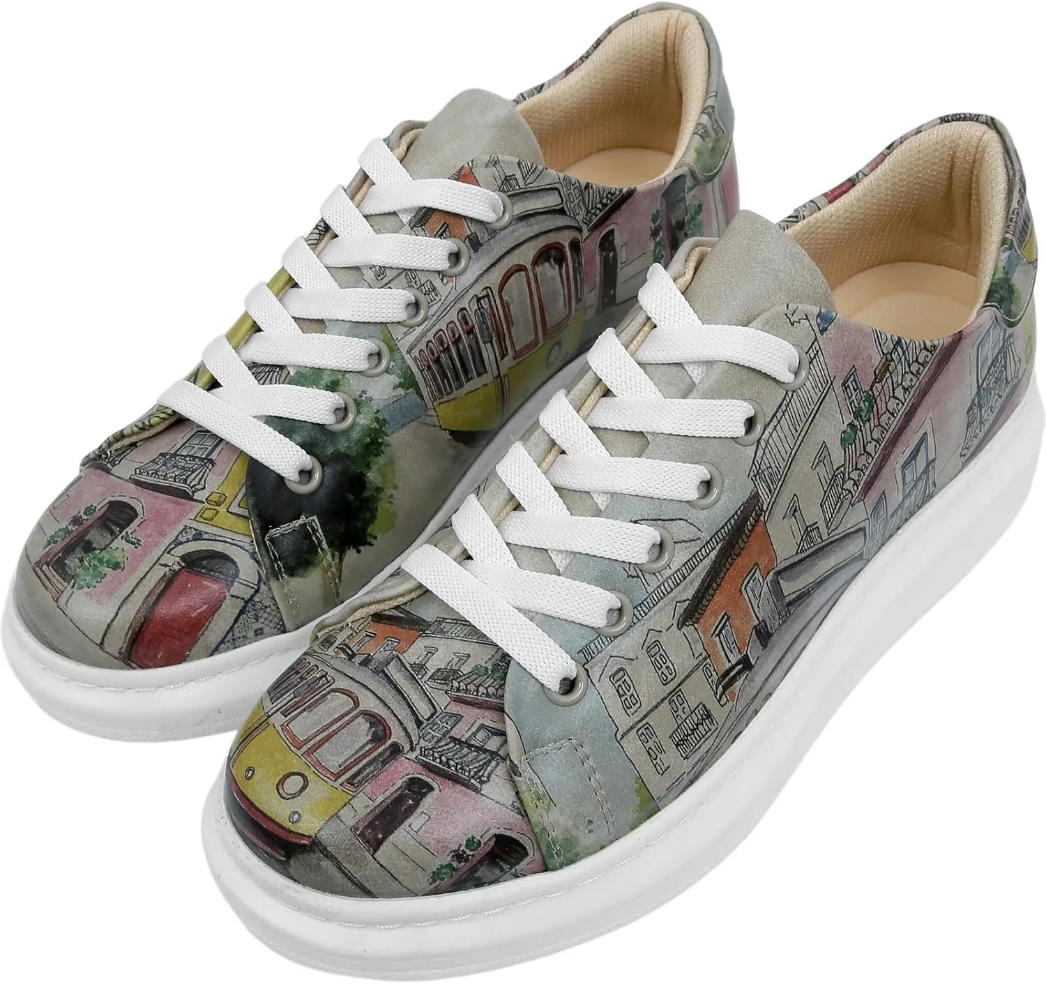Wedge Platform Sneakers for Women - Handmade Vegan Leather, Unique Chunky Sneakers