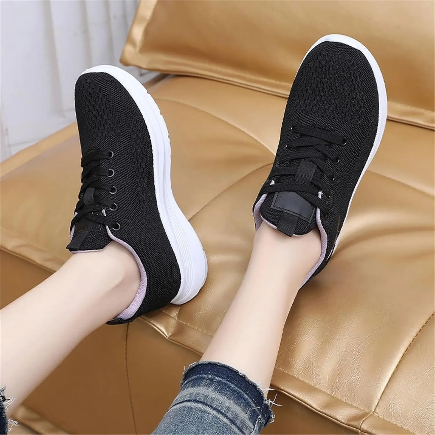 Women Running Shoes Walking Training Sneakers Sport Gym Tennis Shoes Non Slip Lightweight Sneaker for Casual Mesh