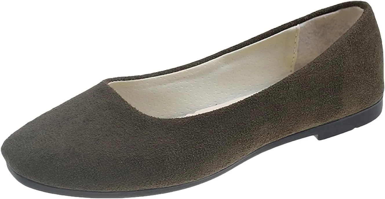 Women Shoes Sandals Women Girls Solid Big Size Slip On Flat Shallow Comfort Casual Single Shoes