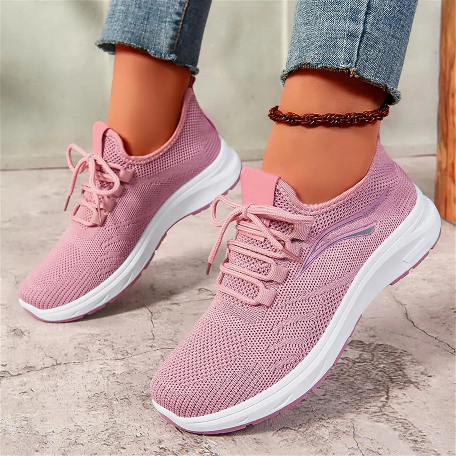Women Wide Toe Box Shoes Wide Width Sneakers Running Shoes Non-Slip Tennis Breathable Walking Athletic Sneakers