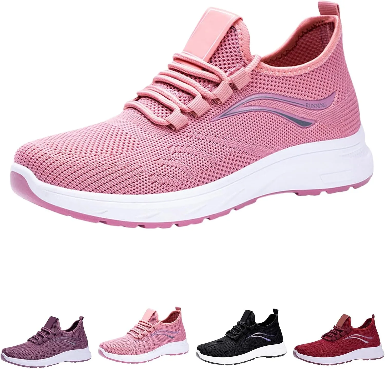 Women Wide Toe Box Shoes Wide Width Sneakers Running Shoes Non-Slip Tennis Breathable Walking Athletic Sneakers