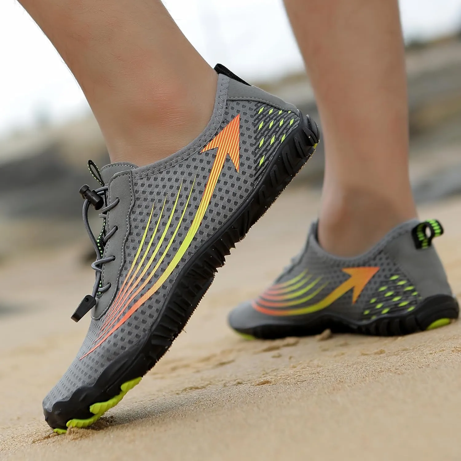 Womens Barefoot Shoes Wide Toe Box Slip On Walking Shoes Grounded Footwear for Women with Neuropathy Breathable Lightweight Hiking Zero Drop