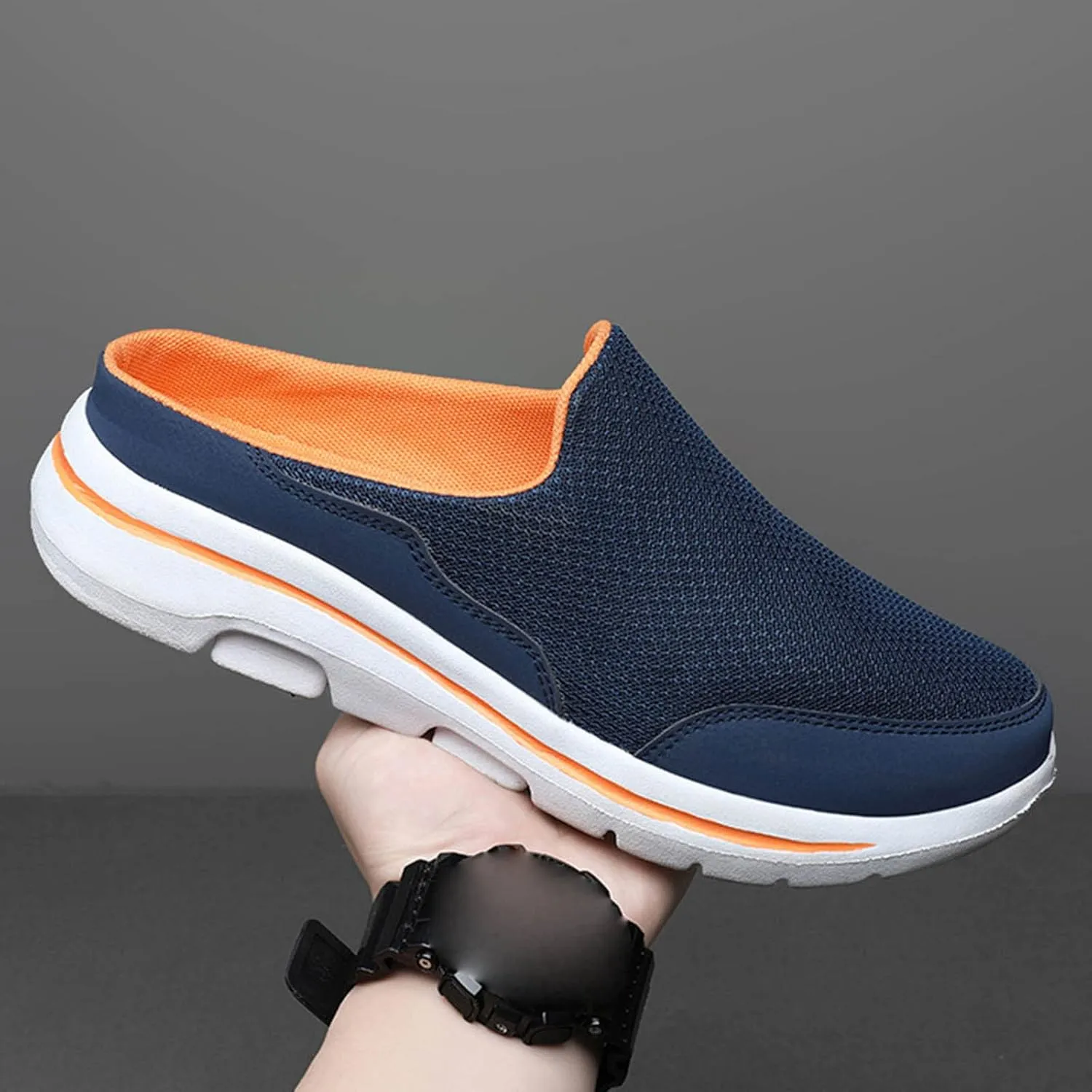 Women's Casual Slip on Half Shoes Breathable Slip On Shoes Women Mesh Breathable White Casual Shoes Black Sneakers Waterproof Tennis Shoe Casual Loafers
