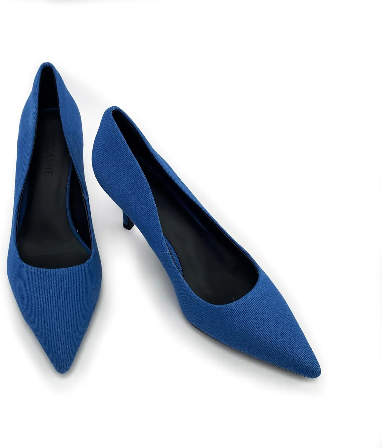 Women's Colorful Denim Walkers Stiletto Heel Dress Pump Shoes