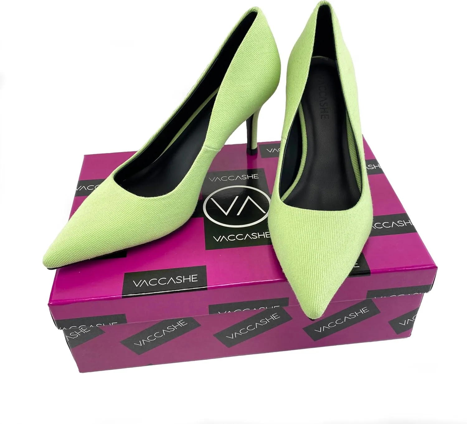 Women's Colorful Denim Walkers Stiletto Heel Dress Pump Shoes
