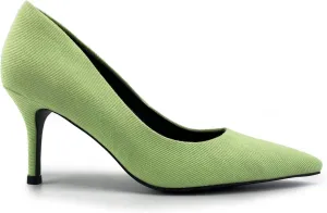 Women's Colorful Denim Walkers Stiletto Heel Dress Pump Shoes