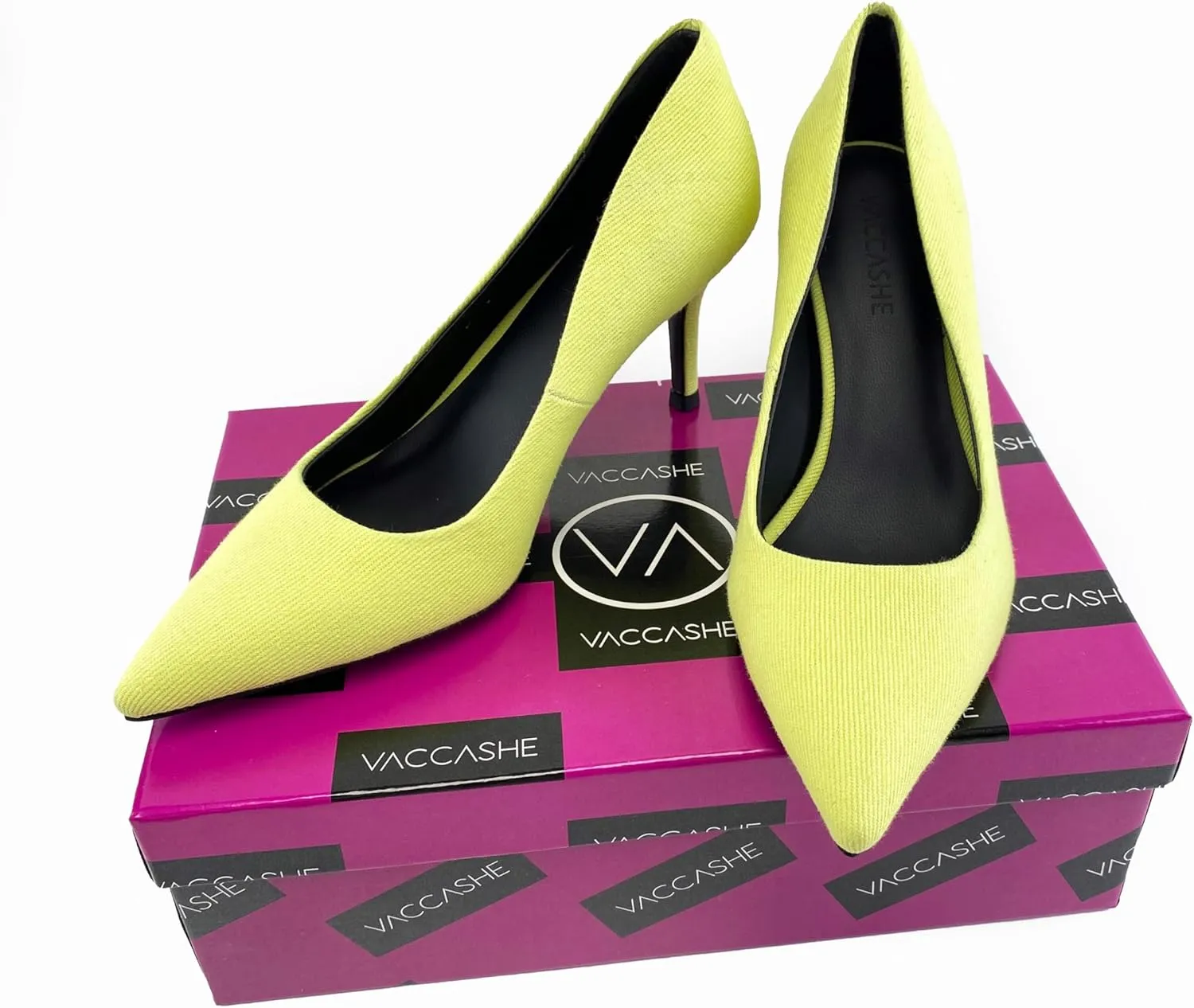 Women's Colorful Denim Walkers Stiletto Heel Dress Pump Shoes