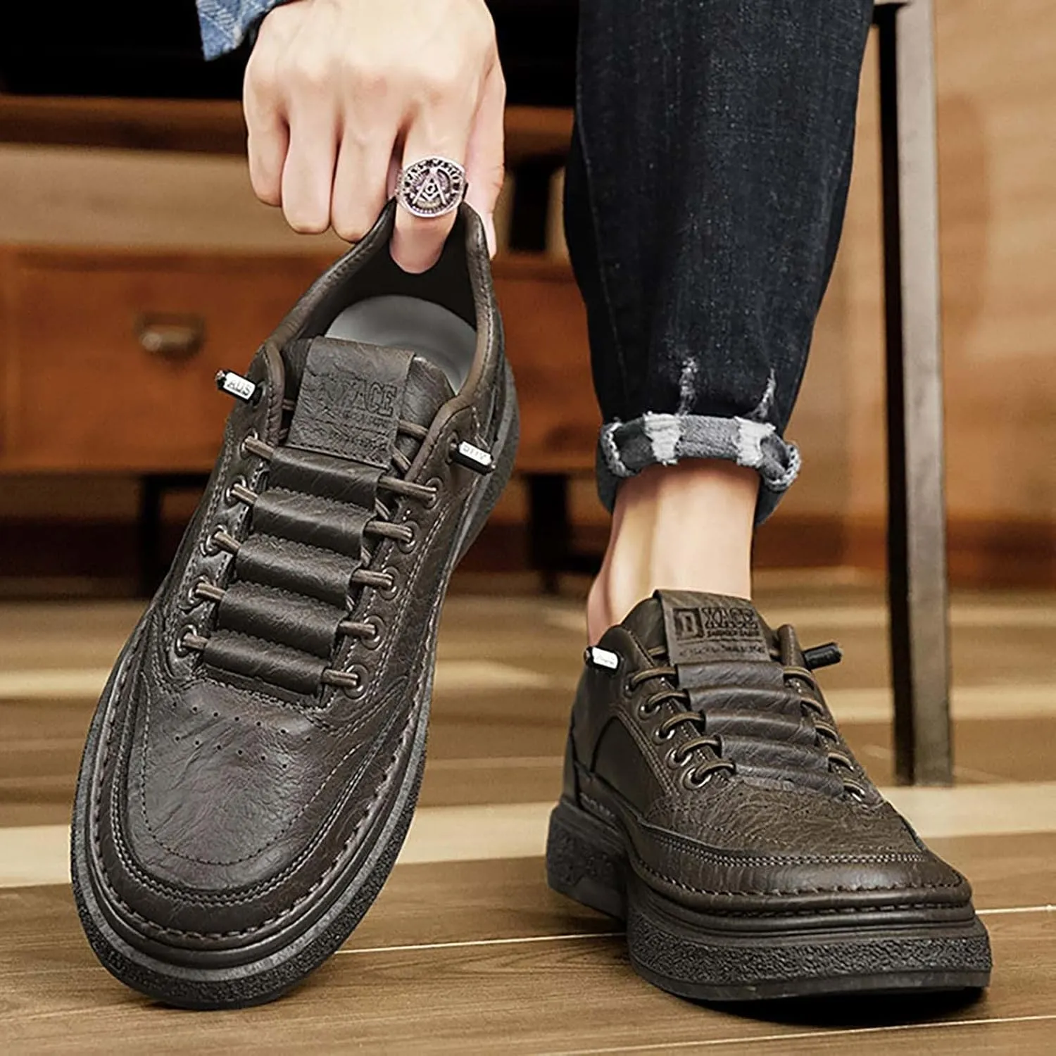 Women's Fashion Sneakers Casual Shoes with Platform Low Top Chunky Design Lace Up for Walking and Tennis