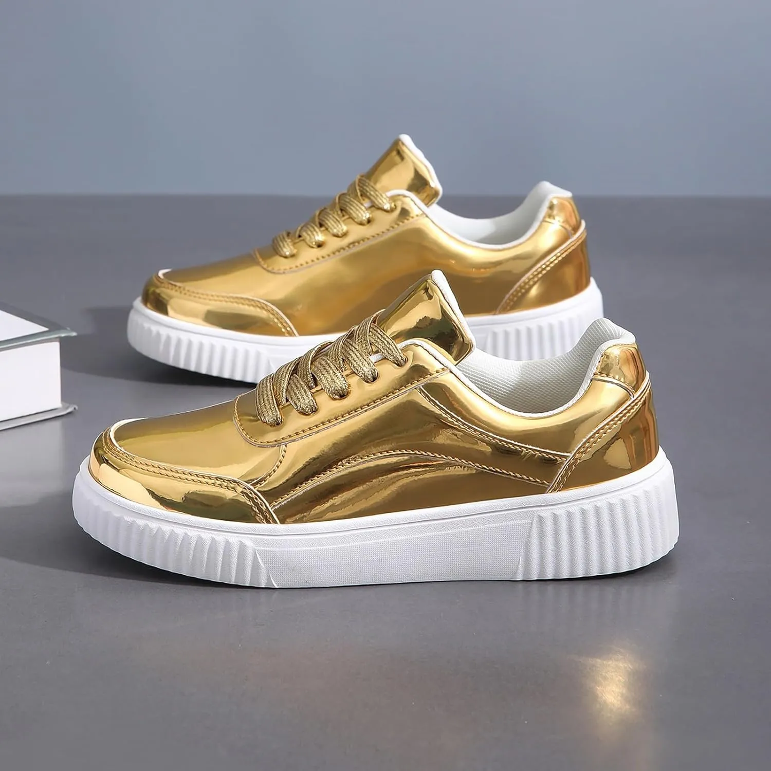 Womens Flat Slip On Sneakers Casual Walking Shoes Lightweight Canvas Comfortable Elastic Non Slip Loafers