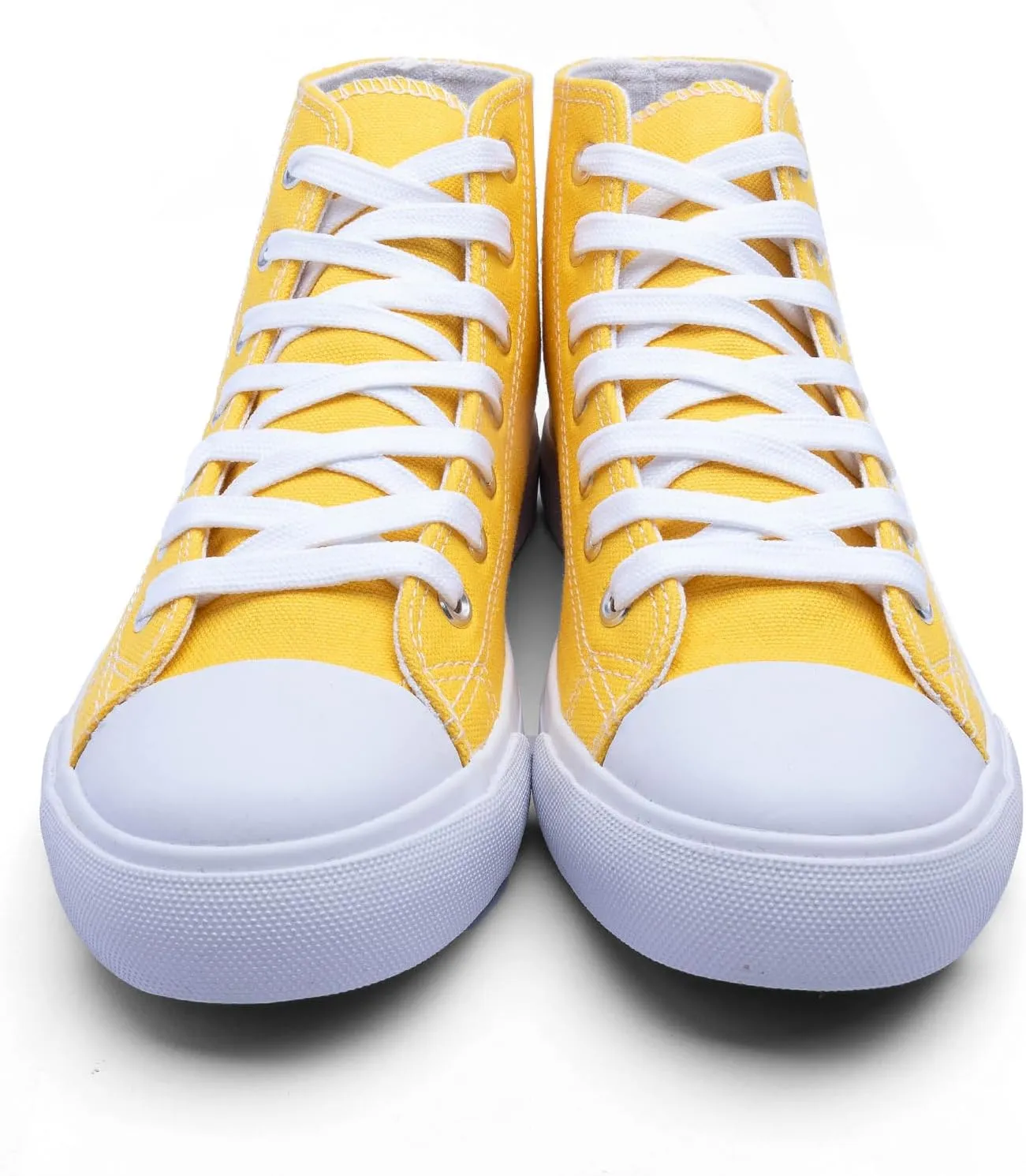 Women's High-Top Canvas Sneakers  Classic Lace-Up Casual Shoes with Extra Shoelaces  Comfortable, Stylish, and Durable