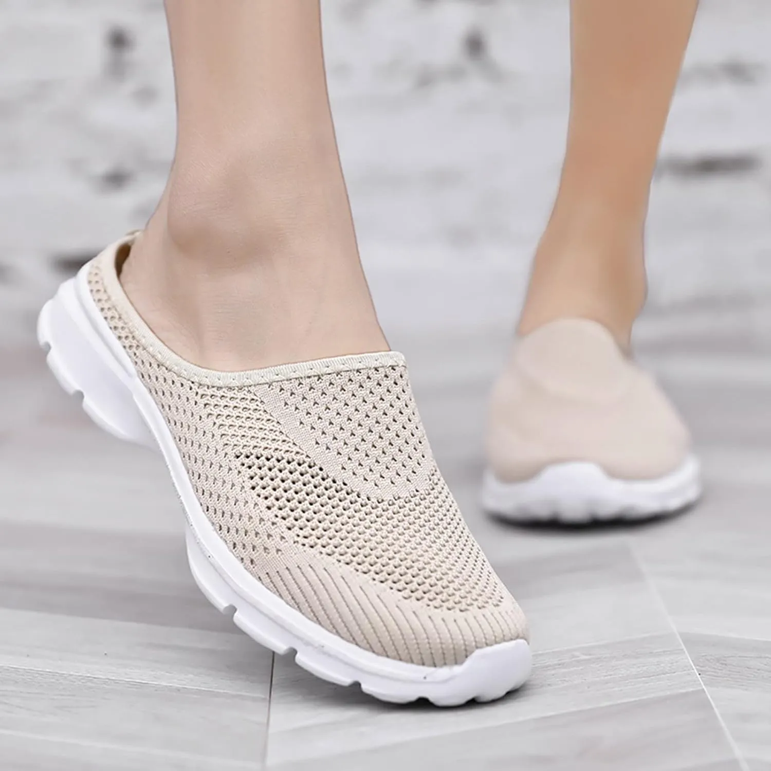 Women's Orthopedic Clogs Lightweight Platform Sandals Breathable Mesh Walking Mules Slip-On Slippers Sport Sandals
