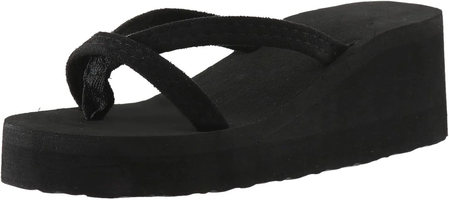 Womens Orthopedic Platform Flip Flops, Summer Beach Comfort Arch Support Thong Cushion Sandals Yoga Mat Wedge Sandal