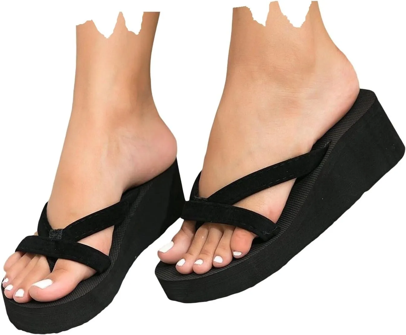 Womens Orthopedic Platform Flip Flops, Summer Beach Comfort Arch Support Thong Cushion Sandals Yoga Mat Wedge Sandal