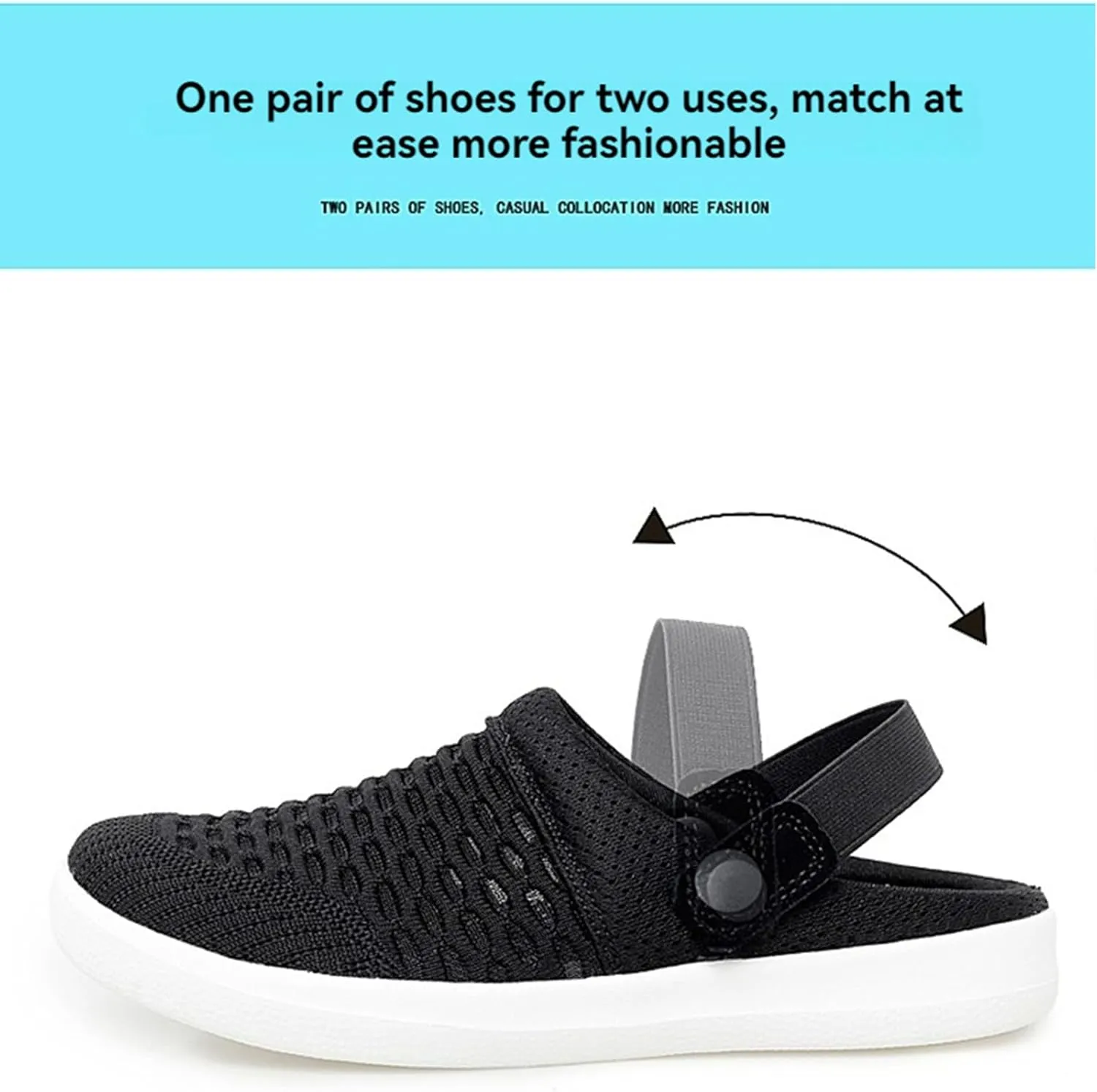 Women's Platform Clogs Slip On Slides Breathable Quick Drying Non-Slip Gardener Mule Slippers Comfort Walking Closed Round Toe Sports Sandals