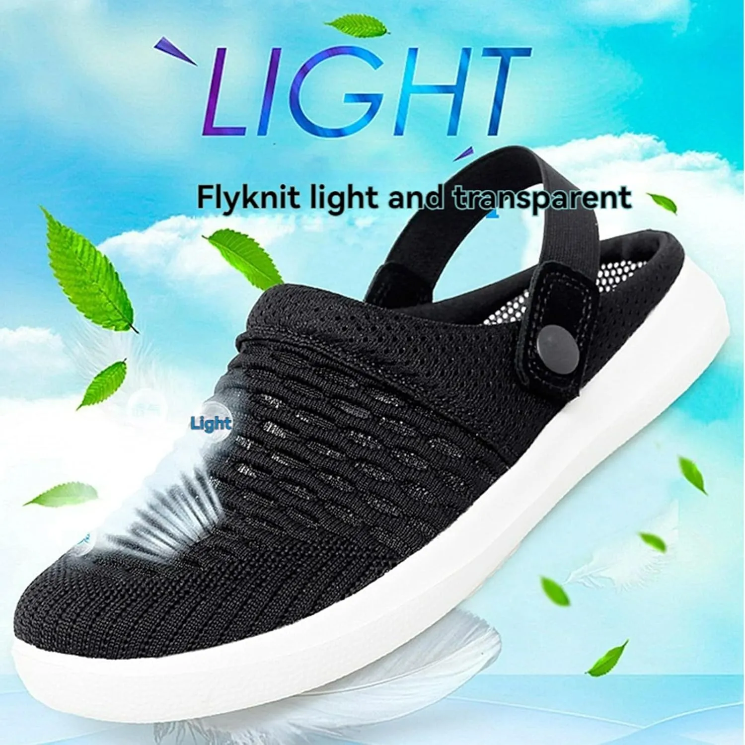 Women's Platform Clogs Slip On Slides Breathable Quick Drying Non-Slip Gardener Mule Slippers Comfort Walking Closed Round Toe Sports Sandals