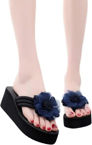 Women's Sandals Bummyo Women's Ladies Summer Flower Home Wedges Beach Shoes Sandals Flip Flops SlippersBreathable Slippers Beach Shoes Sandals Shoes Summer Shoes Casual Shoes