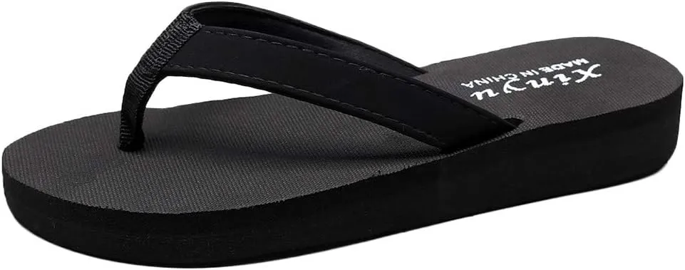 Womens Sandals Comfortable Dressy Platform Sandals Clip Toe Flip Flops Casual Slip On Summer Shoes Beach Sandals