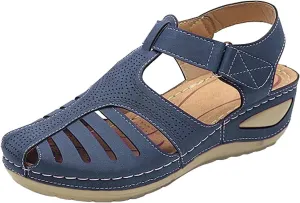 Women's Sandals with Arch Support and Back Strap Womens Orthopedic Flats Wedge Sandals Women Dressy Comfort Arch Support Sandals Chunky Sandals for Women Cushioned Sandals for Women