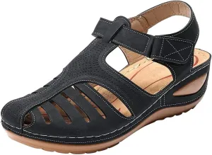 Women's Sandals with Arch Support and Back Strap Womens Orthopedic Flats Wedge Sandals Women Dressy Comfort Arch Support Sandals Chunky Sandals for Women Cushioned Sandals for Women