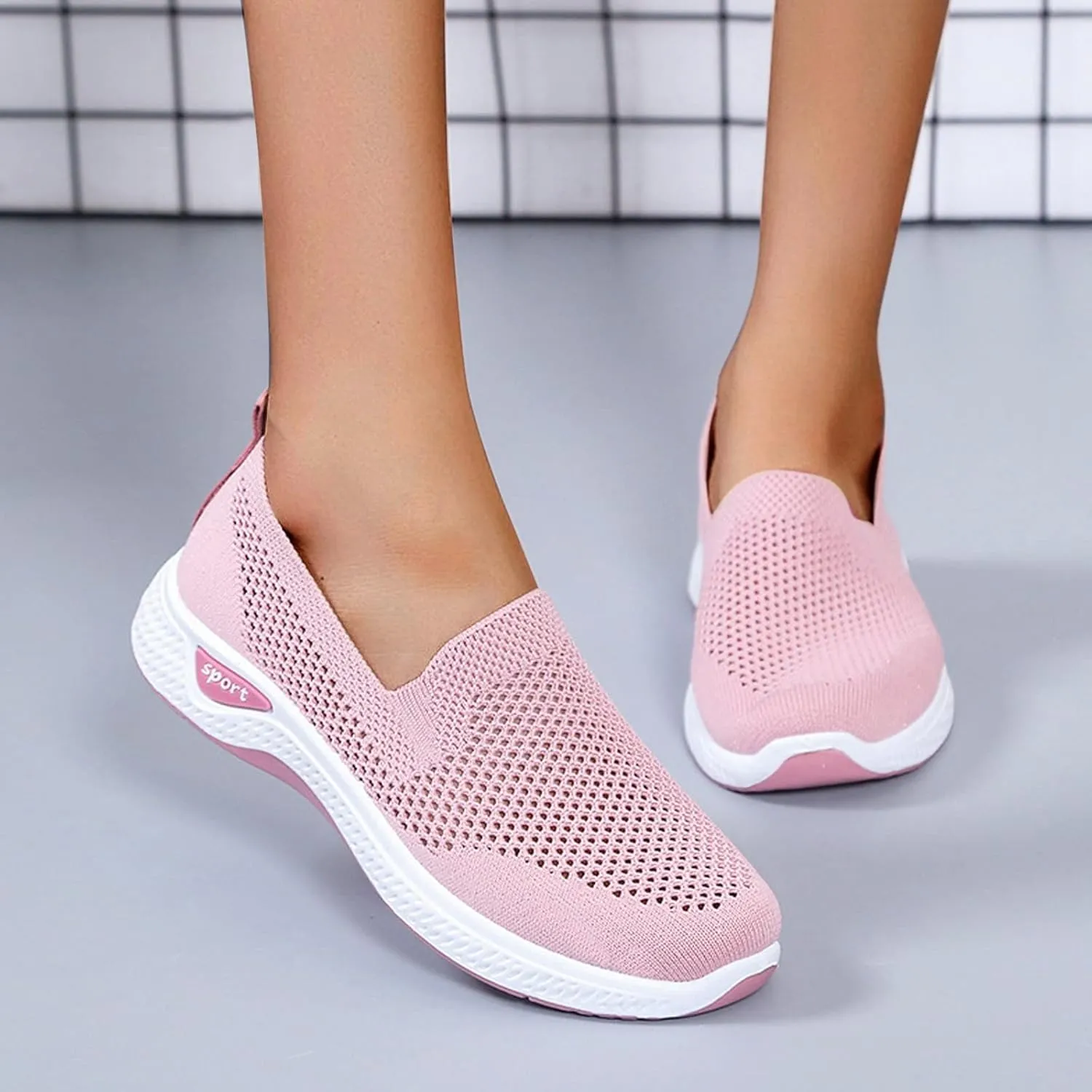 Womens Slip On Loafers Casual Comfortable Walking Shoes Lightweight Canvas Sneakers Non Slip Flat Flats