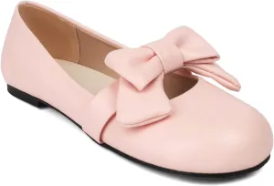 Women's Slip On Round Toe Flat Heel Lolita Shoes Sweet Cute Bow tie Hollow Out Princess Kawaii Shoes Party Pumps