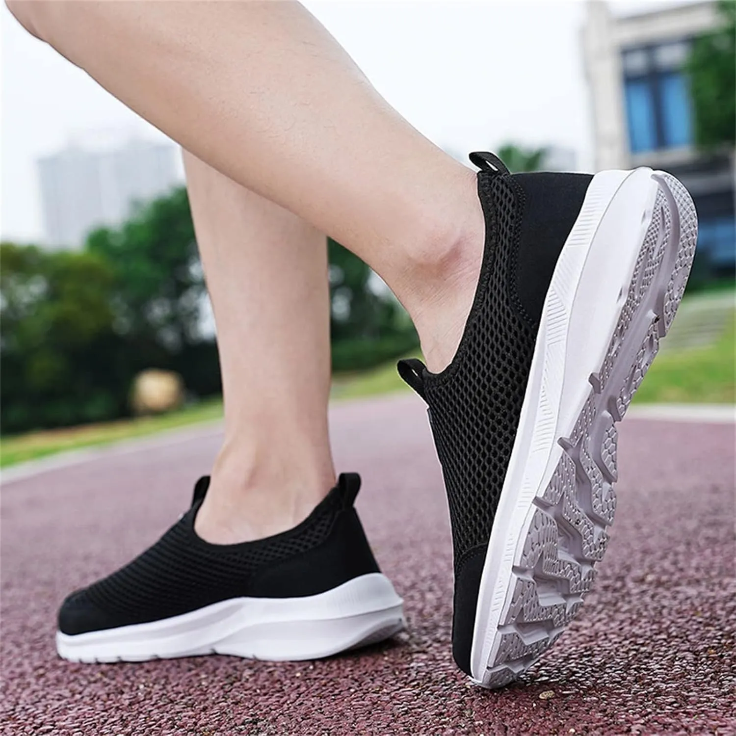 Womens Slip On Walking Shoes Non Slip Running Shoes Womens Running Shoes Lightweight Slip On Shoes Casual Chunky Sneakers Steel Toe Tennis Shoe White Loafers