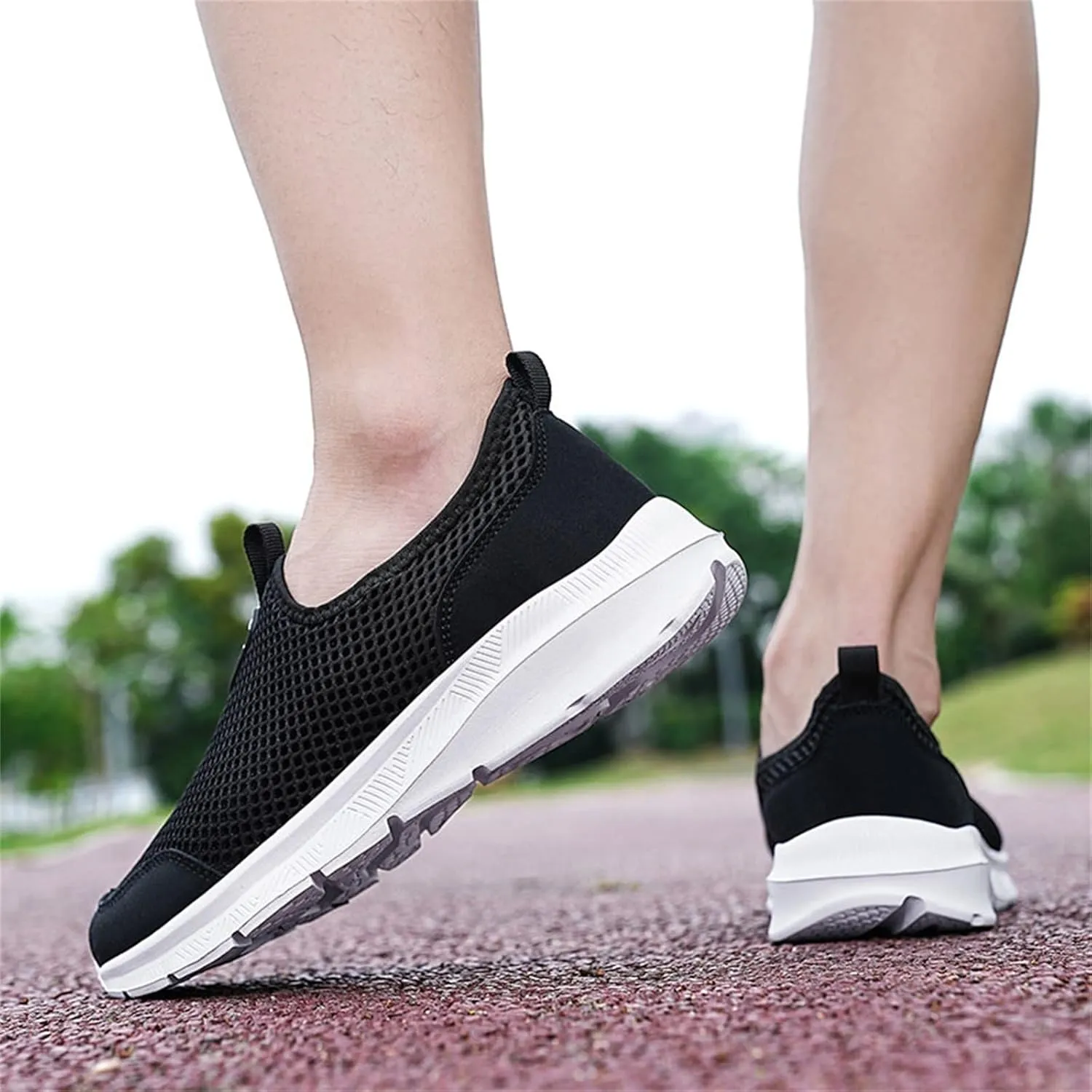 Womens Slip On Walking Shoes Non Slip Running Shoes Womens Running Shoes Lightweight Slip On Shoes Casual Chunky Sneakers Steel Toe Tennis Shoe White Loafers