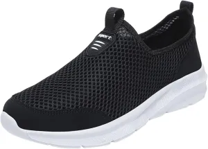 Womens Slip On Walking Shoes Non Slip Running Shoes Womens Running Shoes Lightweight Slip On Shoes Casual Chunky Sneakers Steel Toe Tennis Shoe White Loafers