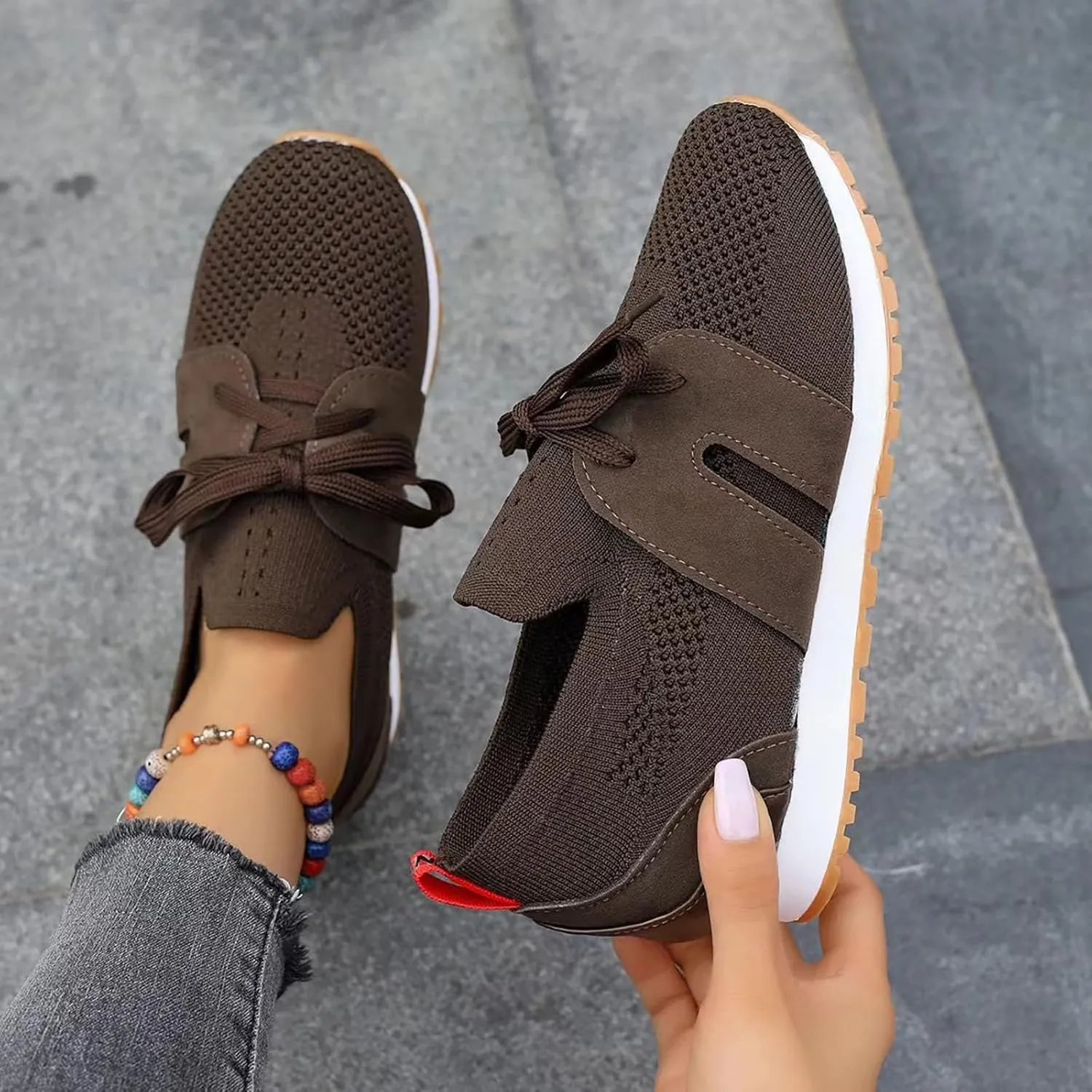 Women's Sneakers Slip on Water Proof Shoes Women Casual Lightweight Tennis Shoes Womens White Sneakers