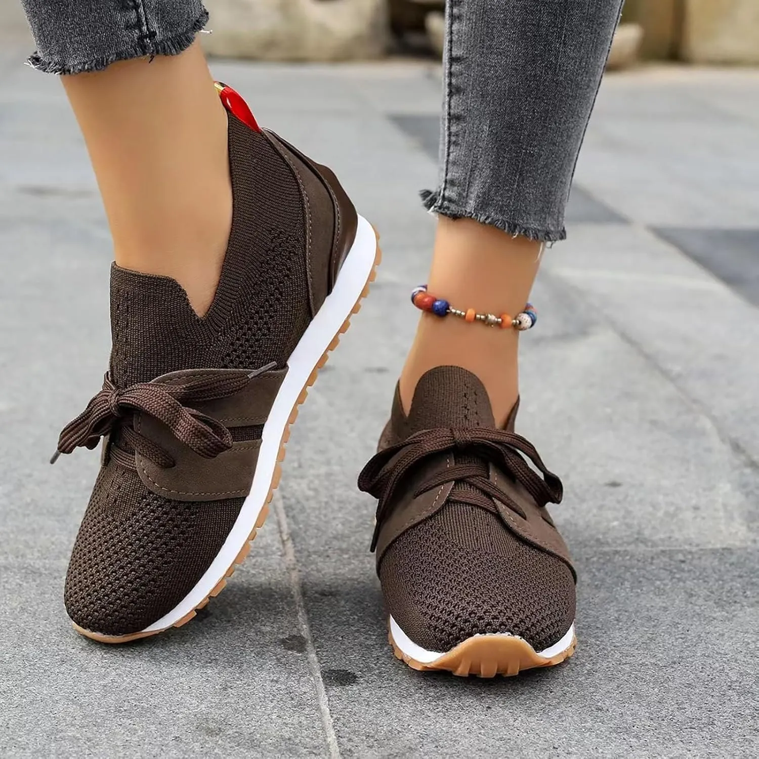 Women's Sneakers Slip on Water Proof Shoes Women Casual Lightweight Tennis Shoes Womens White Sneakers