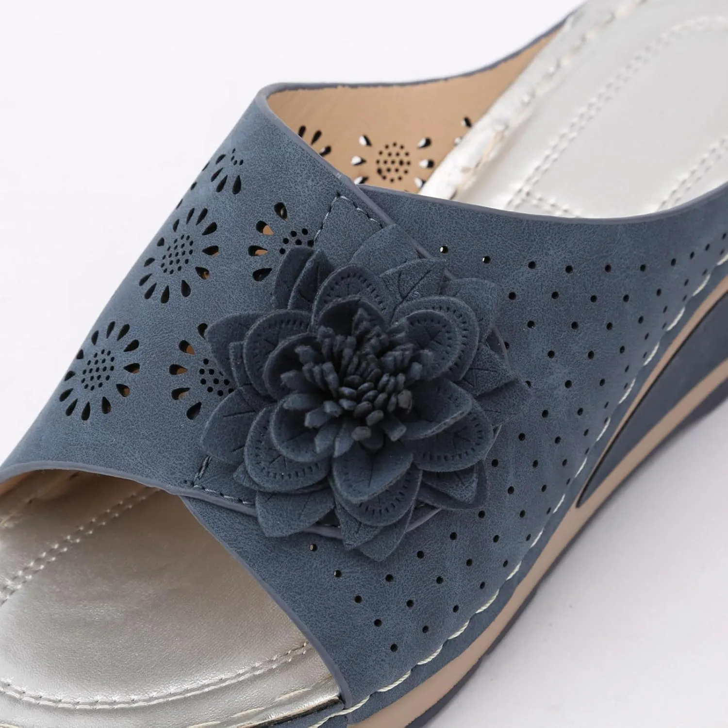 Womens Summer Sandals Open Toe Boho Wedge Slides Slide on Platform Sandal Dress High Heels Beach Slippers Shoes