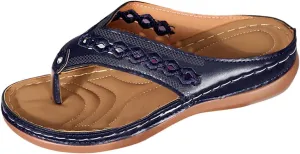 Women's Summer Wedge Sandals Open Toe Boho Casual Slip On Beach Shoes Comfortable Dressy Flat Vintage Outdoor