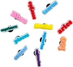 Zodiac Charms for Crocs | Personalize with Vibrant and Colorful Zodiac Sign Charms for Crocs | Virgo Gemini Aquarius Pisces Scorpio (Set)